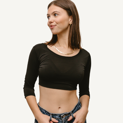 Elegant 3/4 Sleeve Halftee