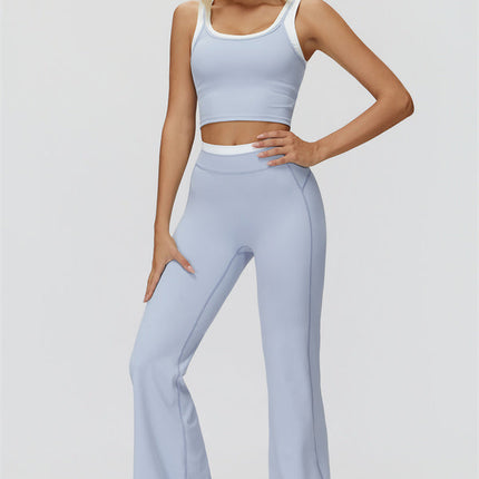 The Canyon Crop Tank Flared Leggings 2-Piece Set