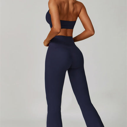 The Bold Halter Sports Bra Flared Leggings 2-Piece Set