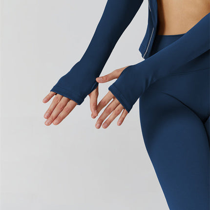 The Venus Zip Top Sports Bra Leggings 3-Piece Set