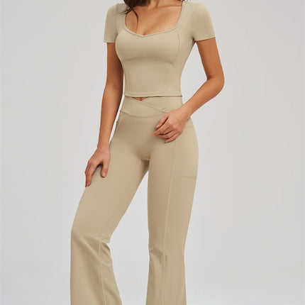 The Sizzle T-shirt Flared Leggings 2-Piece Set