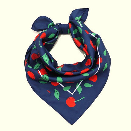CHERRY SILKY FEEL BANDANA SCARF | 40SC613 CHERRY