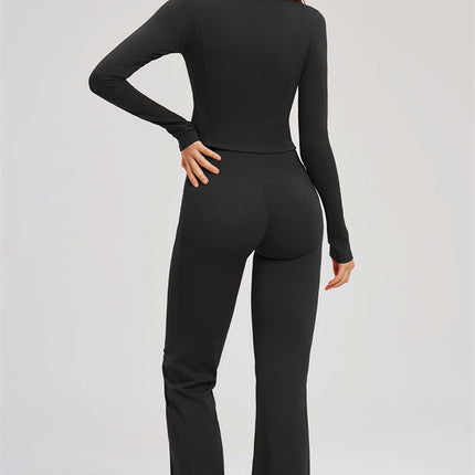 The Sizzle Zip Jacket Flared Leggings 2-Piece Set