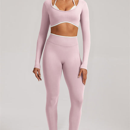 The Elevate Long Sleeve Crop top Leggings 2-Piece Set