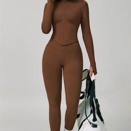 The Empower Jacket Sports Bra Leggings 3-Piece Set