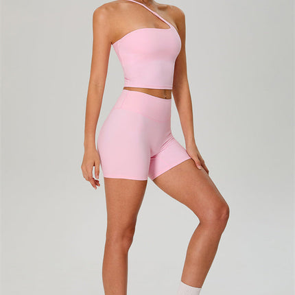The Jewel One-Shoulder Crop Top Shorts 2-Piece Set