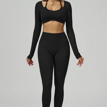 The Prime Long Sleeve Crop Top Leggings 2-Piece Set