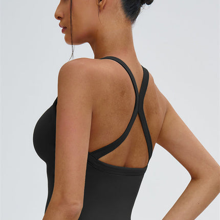 The Slate Cross Back Top Flared Leggings 2-Piece Set