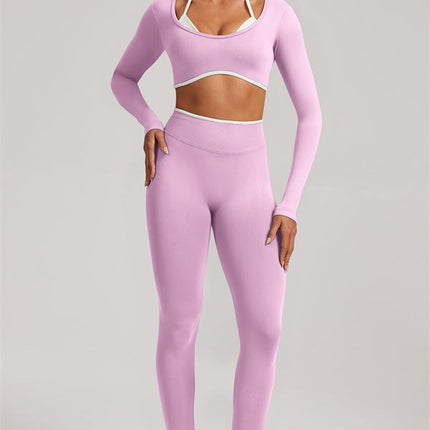 The Elevate Long Sleeve Crop top Leggings 2-Piece Set