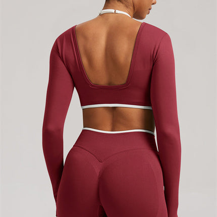 The Elevate Long Sleeve Crop top Leggings 2-Piece Set