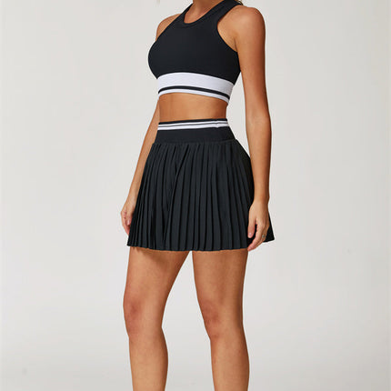 The Elan Crop Top Tennis Skirt 2-Piece Set