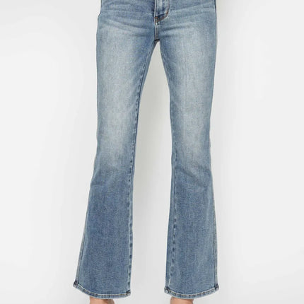 Judy Blue Full Size Tummy Control Back Embroidered Pocket Bootcut Women Jeans Plus Size