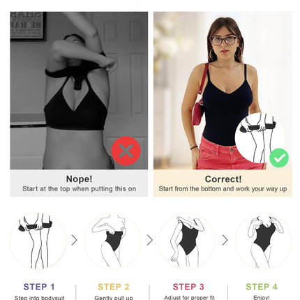 Women's Shapewear Bodysuit Tummy Control Seamless Body Shaper