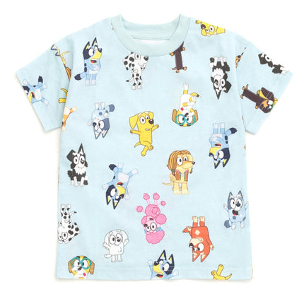 Bluey 3-Piece Kids Outfit Set - T-Shirt, Shorts & Baseball Cap for Toddlers to Big Kids