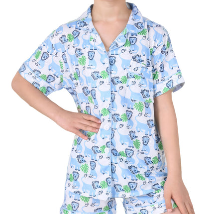 Roller Rabbit Pajamas Kids - Girls Summer 2 Piece Set - Button Down Top and Shorts