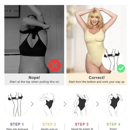 Women's Shapewear Bodysuit Tummy Control Seamless Body Shaper