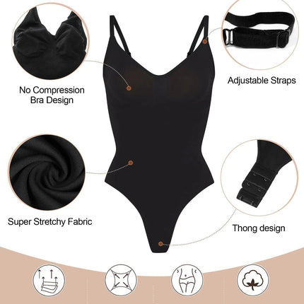 Women's Shapewear Bodysuit Tummy Control Seamless Body Shaper