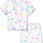 10 / White & Colour Bows (Short Sleeve & Shorts)