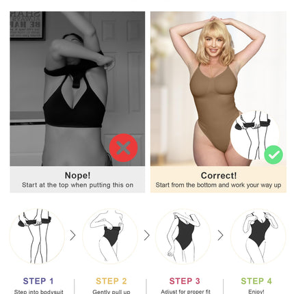 Women's Shapewear Bodysuit Tummy Control Seamless Body Shaper