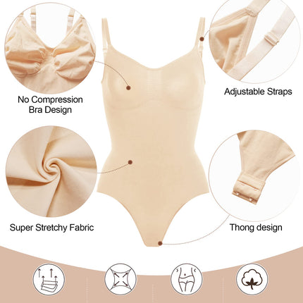 Women's Shapewear Bodysuit Tummy Control Seamless Body Shaper