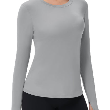 Women's UPF 50+ Sun Protection Long Sleeve Shirt - Athletic Rash Guard with Thumb Holes