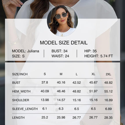 Polyester Blouses - Women's Chiffon Blouse Short Sleeve Pleated Top with Keyhole Back Detail