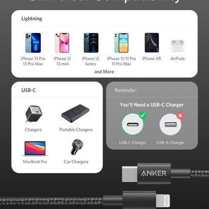 Anker <b>331</b> USB-C to Lightning Cable