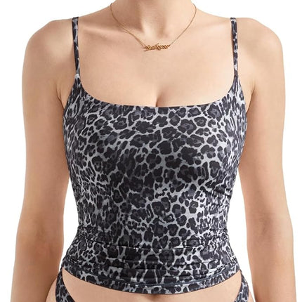 Women Square Neck Tank Top - Summer Cami with Adjustable Straps