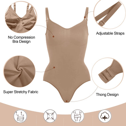 Women's Shapewear Bodysuit Tummy Control Seamless Body Shaper