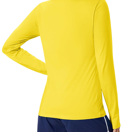 Women's UPF 80+ Long Sleeve Rash Guard - Quick Dry Athletic Shirt with Thumb Holes