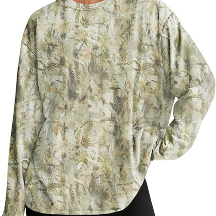Women's Oversized Long Sleeve T-Shirt Casual Crewneck Basic Tee