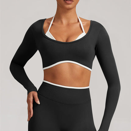 The Elevate New Long Sleeve Crop top Leggings 2-Piece Set