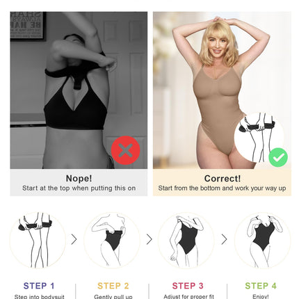 Women's Shapewear Bodysuit Tummy Control Seamless Body Shaper