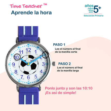 Kids Time Teacher Watch - Educational Analog Watch with Japanese Quartz Movement Ages 5-12