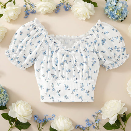 Blue Bonnets Peplum Top