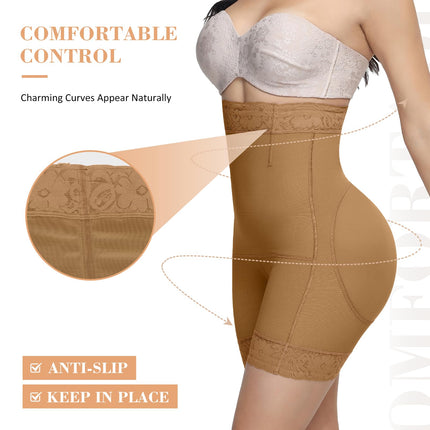 Women's Butt Lifting Shapewear Shorts - Tummy Control Compression Underwear