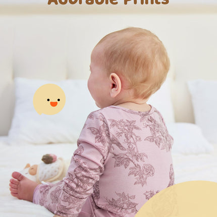PATPAT Baby Footie Pajamas - Premium Tencel Lyocell & Wool Romper with 2-Way Zipper