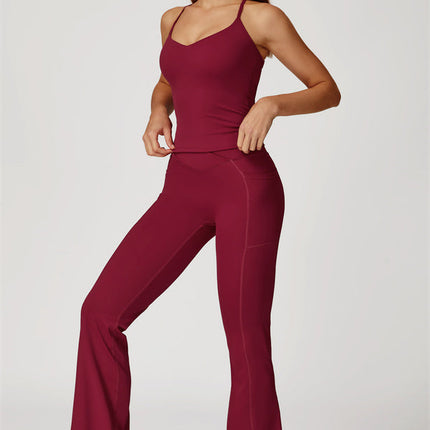 The Propel Crop Top Flared Leggings 2-Piece Set