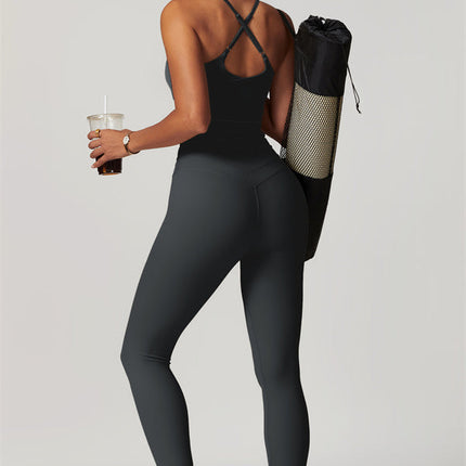 The Enigma Cross Back Vest Leggings 2-Piece Set