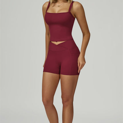 The Flourish Crop Tank Shorts 2-Piece Set
