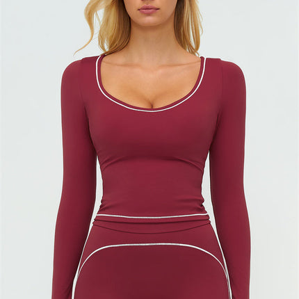 The Amara Long Sleeve T-shirt Shorts 2-Piece Set