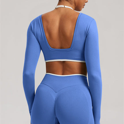 The Elevate New Long Sleeve Crop top Leggings 2-Piece Set