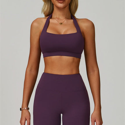 The Bold Halter Sports Bra Flared Leggings 2-Piece Set