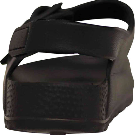 Norty 2-Strap Slide Sandal for Kids - Black Strap