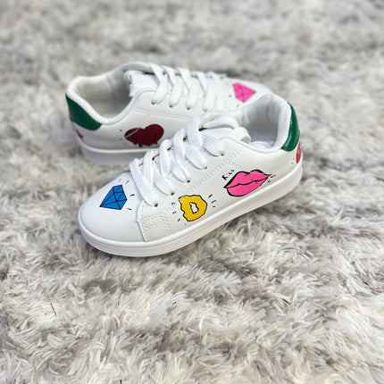 YOKI REBEL- KIDS Cartoon Printed Court shoe Sneakers no