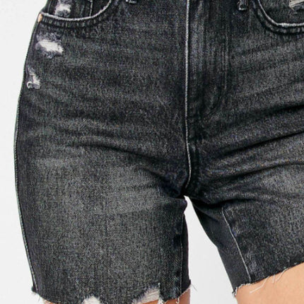 Judy Blue Full Size High Waist Tummy Control Denim Women Shorts