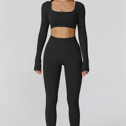The Reign Long Sleeve Crop Top Leggings 2-Piece Set