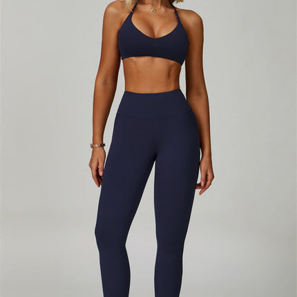 The Bold Cross Back Sports Bra Leggings 2-Piece Set
