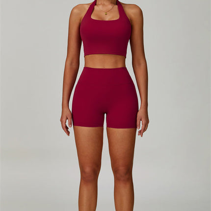 The Seraphine Halter Crop Top Shorts 2-Piece Set