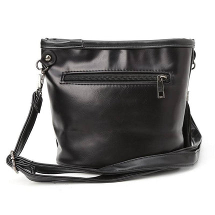 Trendy shoulder Women bag with diamond skull